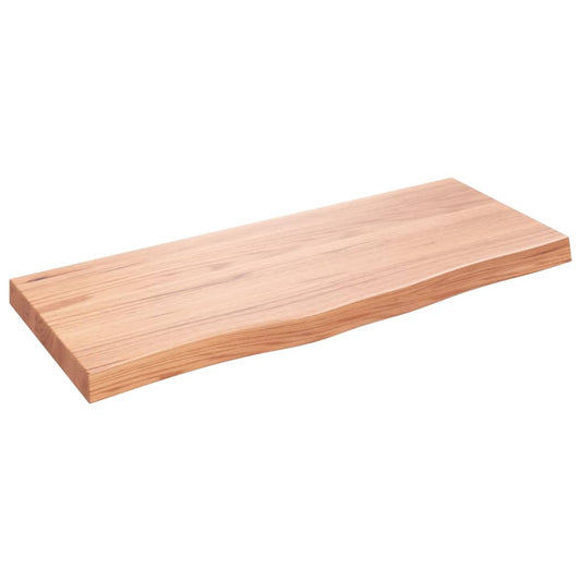 Bathroom Countertop Light Brown 100x40x(2-6)cm Treated Solid Wood Bathroom Countertop Light Brown 100x40x(2-6)cm Treated Solid Wood