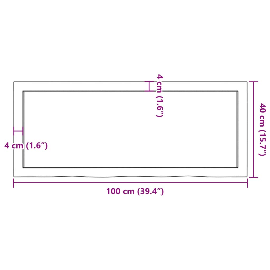 Bathroom Countertop Light Brown 100x40x(2-6) cm Solid Wood
