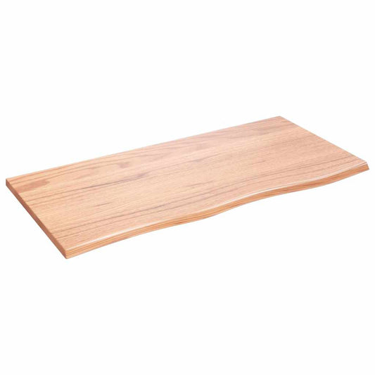 Bathroom Countertop Light Brown 100x50x2 cm Treated Solid Wood Bathroom Countertop Light Brown 100x50x2 cm Treated Solid Wood