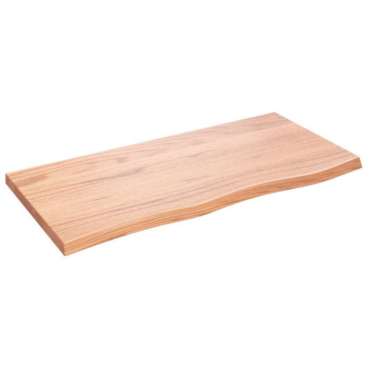 Bathroom Countertop Light Brown 100x50x(2-4)cm Treated Solid Wood Bathroom Countertop Light Brown 100x50x(2-4)cm Treated Solid Wood