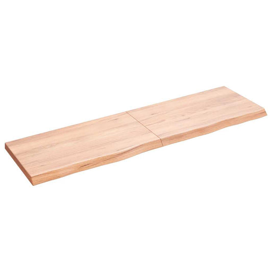 Bathroom Countertop Light Brown 140x40x(2-4)cm Treated Solid Wood Bathroom Countertop Light Brown 140x40x(2-4)cm Treated Solid Wood