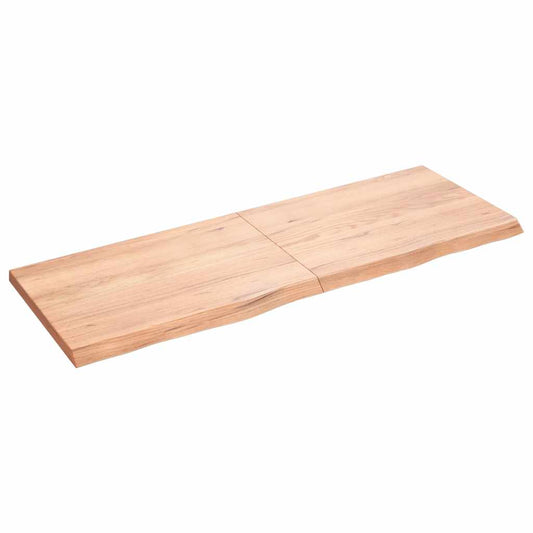 Bathroom Countertop Light Brown 140x50x(2-4)cm Treated Solid Wood Bathroom Countertop Light Brown 140x50x(2-4)cm Treated Solid Wood