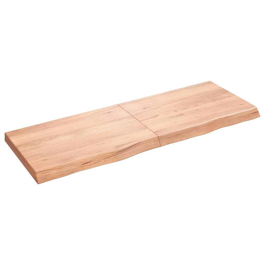 Bathroom Countertop Light Brown 140x50x(2-6)cm Treated Solid Wood Bathroom Countertop Light Brown 140x50x(2-6)cm Treated Solid Wood