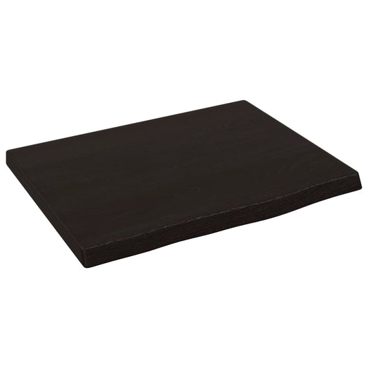Bathroom Countertop Dark Brown 40x30x2 cm Treated Solid Wood Bathroom Countertop Dark Brown 40x30x2 cm Treated Solid Wood