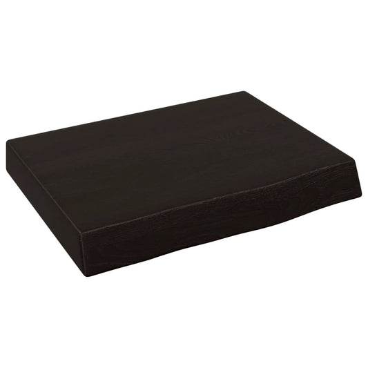 Bathroom Countertop Dark Brown 40x30x(2-6) cm Treated Solid Wood Bathroom Countertop Dark Brown 40x30x(2-6) cm Treated Solid Wood