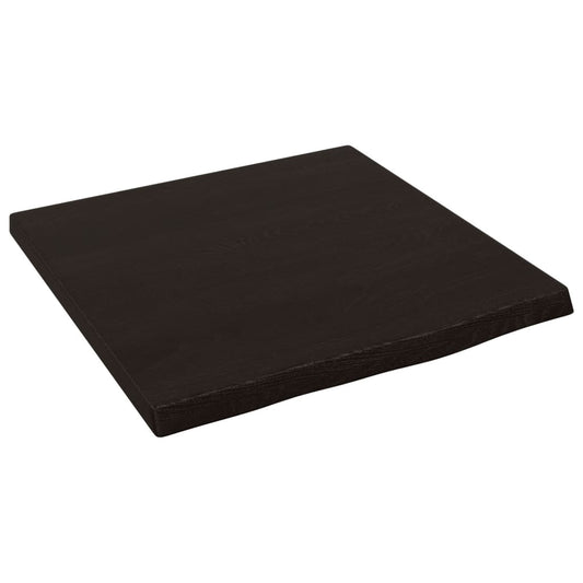 Bathroom Countertop Dark Brown 40x40x(2-4) cm Treated Solid Wood Bathroom Countertop Dark Brown 40x40x(2-4) cm Treated Solid Wood