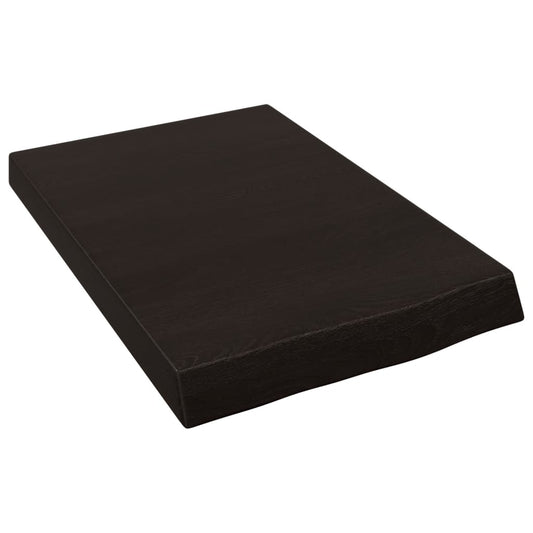 Bathroom Countertop Dark Brown 40x60x(2-6) cm Treated Solid Wood Bathroom Countertop Dark Brown 40x60x(2-6) cm Treated Solid Wood