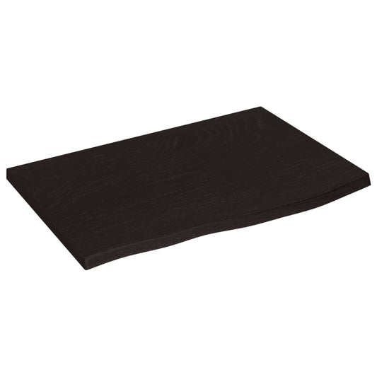 Bathroom Countertop Dark Brown 60x40x(2-4)cm Treated Solid Wood Bathroom Countertop Dark Brown 60x40x(2-4)cm Treated Solid Wood