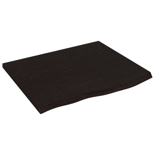 Bathroom Countertop Dark Brown 60x50x2 cm Treated Solid Wood Bathroom Countertop Dark Brown 60x50x2 cm Treated Solid Wood