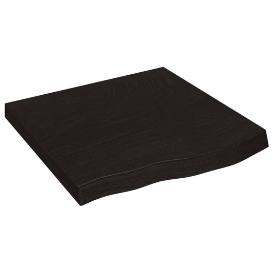 Bathroom Countertop Dark Brown 60x60x(2-6) cm Treated Solid Wood Bathroom Countertop Dark Brown 60x60x(2-6) cm Treated Solid Wood