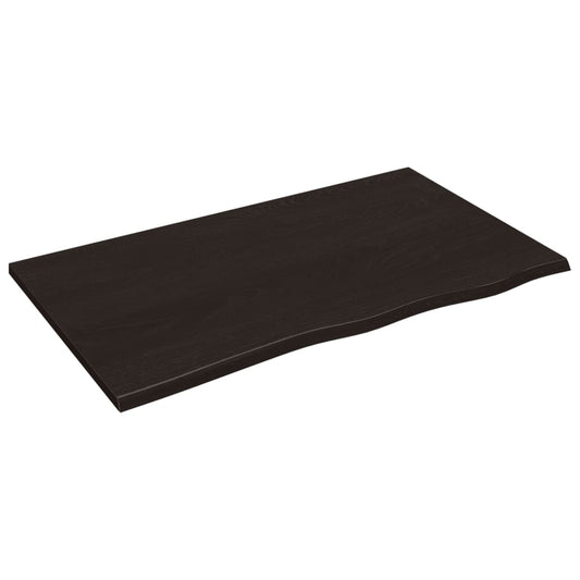 Bathroom Countertop Dark Brown 100x60x2 cm Treated Solid Wood Bathroom Countertop Dark Brown 100x60x2 cm Treated Solid Wood