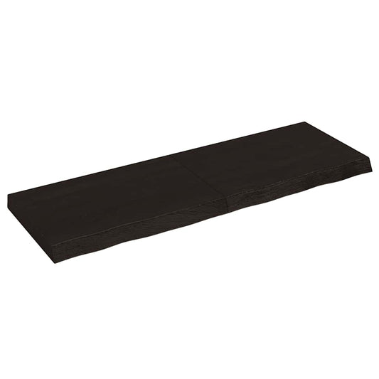 Bathroom Countertop Dark Brown 120x40x(2-6) cm Treated Solid Wood Bathroom Countertop Dark Brown 120x40x(2-6) cm Treated Solid Wood