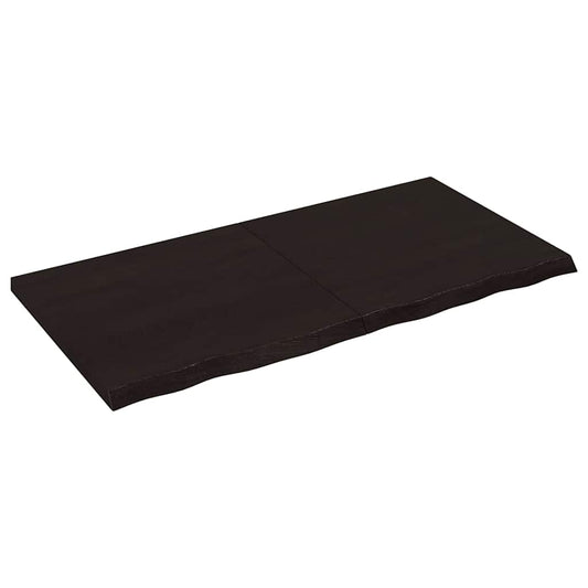 Bathroom Countertop Dark Brown 120x60x(2-4) cm Treated Solid Wood Bathroom Countertop Dark Brown 120x60x(2-4) cm Treated Solid Wood
