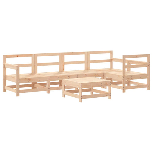 6 Piece Garden Lounge Set Solid Wood Pine 6 Piece Garden Lounge Set Solid Wood Pine