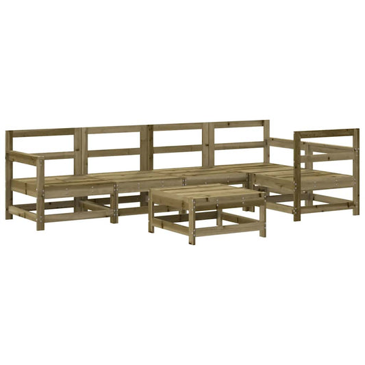 6 Piece Garden Lounge Set Impregnated Wood Pine 6 Piece Garden Lounge Set Impregnated Wood Pine