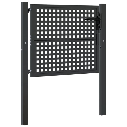 Garden Gate Anthracite 100x75 cm Steel Garden Gate Anthracite 100x75 cm Steel