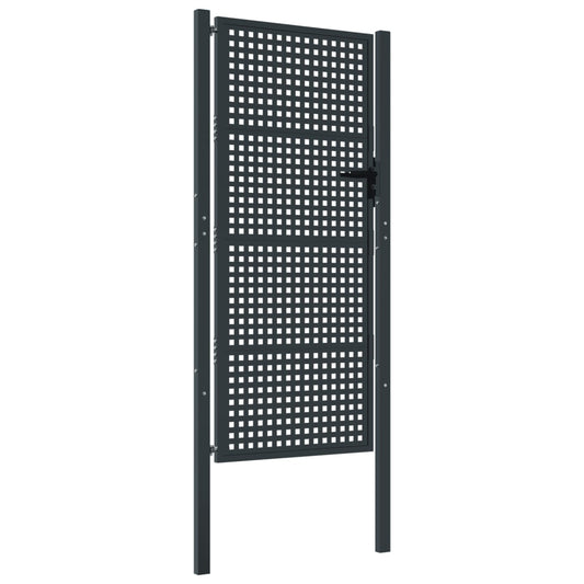 Garden Gate Anthracite 100x200 cm Steel Garden Gate Anthracite 100x200 cm Steel
