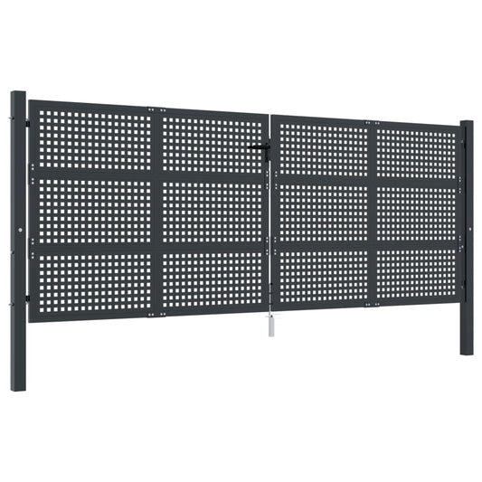 Garden Gate Anthracite 400x150 cm Steel Garden Gate Anthracite 400x150 cm Steel
