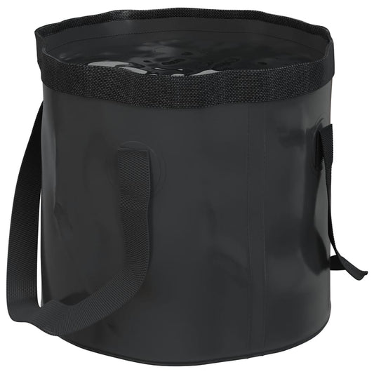 Folding Buckets 2 pcs Black 20 L PVC Folding Buckets 2 pcs Black 20 L PVC