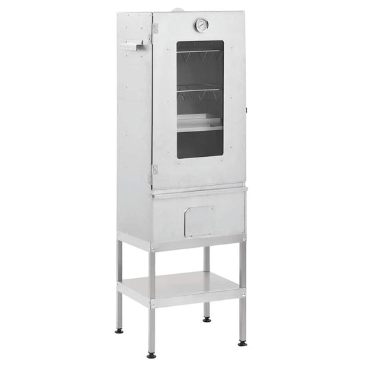 BBQ Oven Smoker with Table Galvanised Steel BBQ Oven Smoker with Table Galvanised Steel