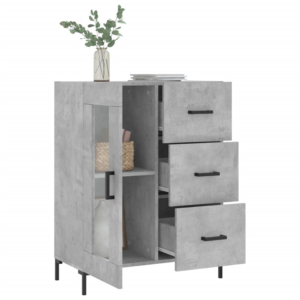 Sideboard Concrete Grey 69,5x34x90 cm Engineered Wood