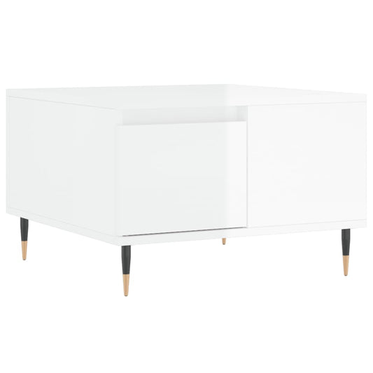 Coffee Table High Gloss White 55x55x36.5 cm Engineered Wood Coffee Table High Gloss White 55x55x36.5 cm Engineered Wood