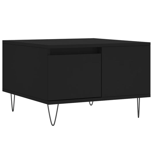 Coffee Table Black 55x55x36.5 cm Engineered Wood Coffee Table Black 55x55x36.5 cm Engineered Wood