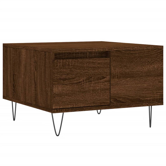 Coffee Table Brown Oak 55x55x36.5 cm Engineered Wood Coffee Table Brown Oak 55x55x36.5 cm Engineered Wood