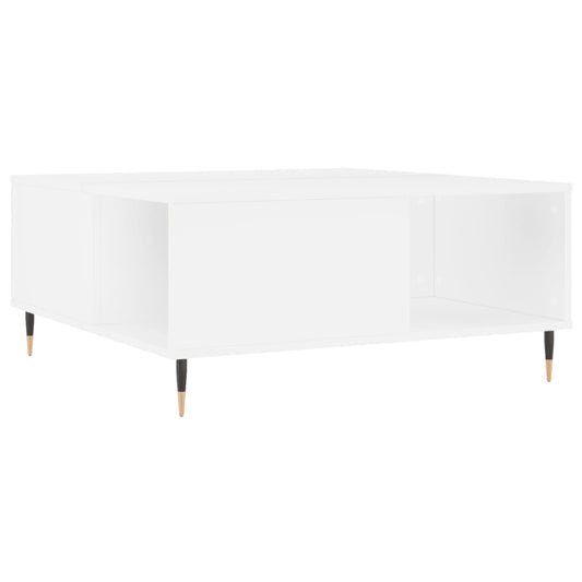 Coffee Table White 80x80x36.5 cm Engineered Wood Coffee Table White 80x80x36.5 cm Engineered Wood
