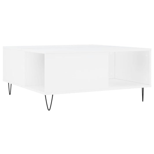 Coffee Table White 80x80x36.5 cm Engineered Wood Coffee Table White 80x80x36.5 cm Engineered Wood