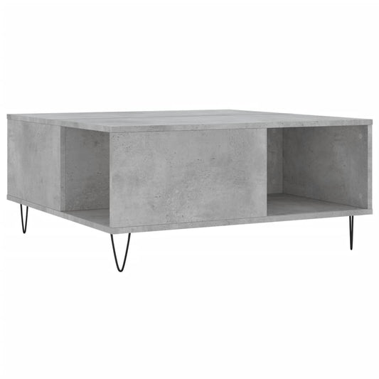 Coffee Table Concrete Grey 80x80x36,5 cm Engineered Wood Coffee Table Concrete Grey 80x80x36,5 cm Engineered Wood