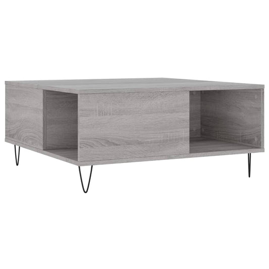 Coffee Table Grey Sonoma 80x80x36.5 cm Engineered Wood Coffee Table Grey Sonoma 80x80x36.5 cm Engineered Wood