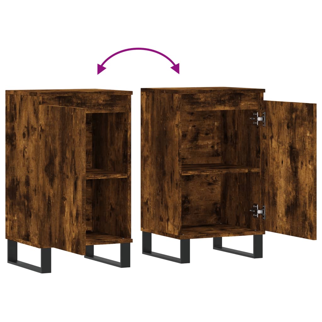 Sideboards 2 pcs Smoked Oak 40x35x70 cm Engineered Wood