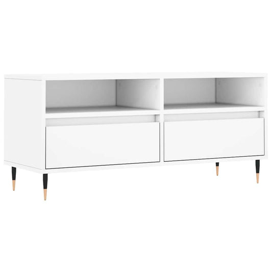 TV Cabinet White 100x34,5x44,5 cm Engineered Wood TV Cabinet White 100x34,5x44,5 cm Engineered Wood
