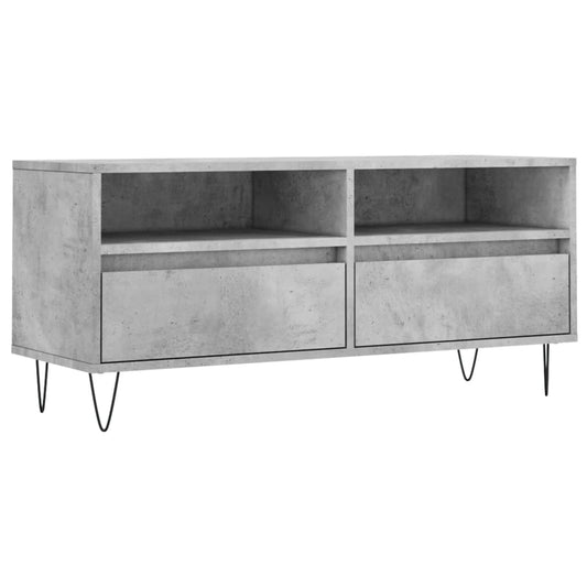 TV Cabinet Concrete Grey 100x34.5x44.5 cm Engineered Wood TV Cabinet Concrete Grey 100x34.5x44.5 cm Engineered Wood