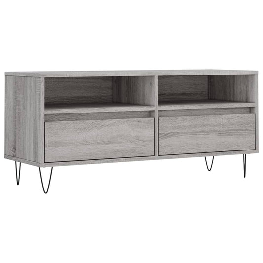 TV Cabinet Grey Sonoma 100x34.5x44.5 cm Engineered Wood TV Cabinet Grey Sonoma 100x34.5x44.5 cm Engineered Wood