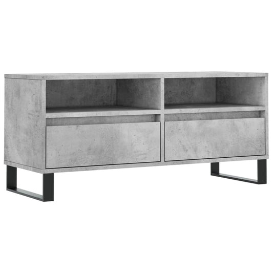 TV Cabinet Concrete Grey 100x34,5x44,5 cm Engineered Wood TV Cabinet Concrete Grey 100x34,5x44,5 cm Engineered Wood