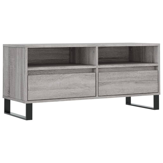 TV Cabinet Grey Sonoma 100x34,5x44,5 cm Engineered Wood TV Cabinet Grey Sonoma 100x34,5x44,5 cm Engineered Wood