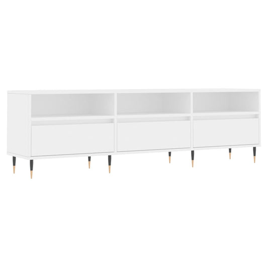 TV Cabinet White 150x30x44.5 cm Engineered Wood TV Cabinet White 150x30x44.5 cm Engineered Wood