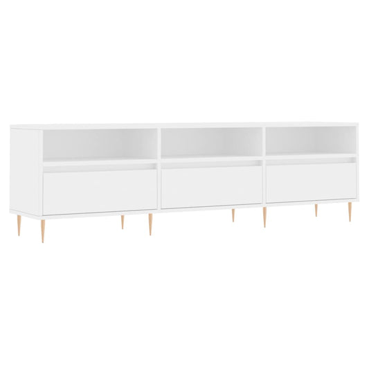 TV Cabinet White 150x30x44,5 cm Engineered Wood TV Cabinet White 150x30x44,5 cm Engineered Wood