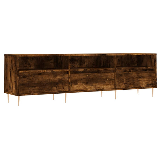 TV Cabinet Smoked Oak 150x30x44,5 cm Engineered Wood TV Cabinet Smoked Oak 150x30x44,5 cm Engineered Wood