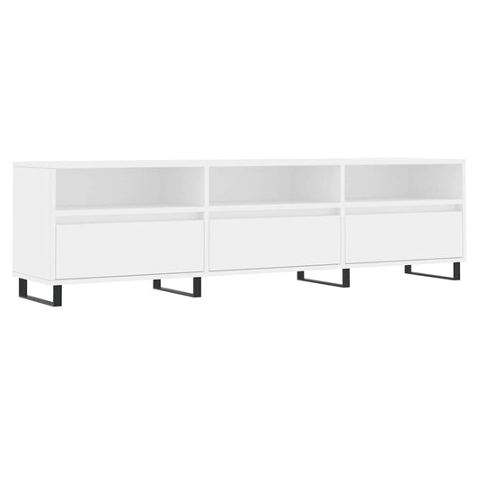 TV Cabinet White 150x30x44,5 cm Engineered Wood TV Cabinet White 150x30x44,5 cm Engineered Wood
