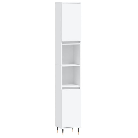 Bathroom Cabinet White 30x30x190 cm Engineered Wood Bathroom Cabinet White 30x30x190 cm Engineered Wood
