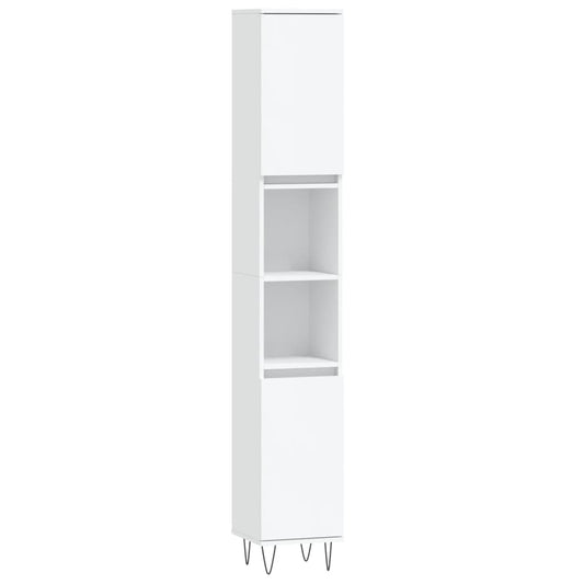 Bathroom Cabinet White 30x30x190 cm Engineered Wood Bathroom Cabinet White 30x30x190 cm Engineered Wood