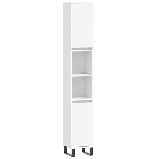 Bathroom Cabinet White 30x30x190 cm Engineered Wood Bathroom Cabinet White 30x30x190 cm Engineered Wood