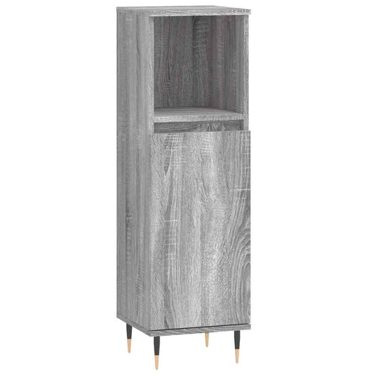 Bathroom Cabinet Grey Sonoma 30x30x100 cm Engineered Wood Bathroom Cabinet Grey Sonoma 30x30x100 cm Engineered Wood