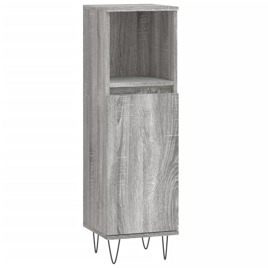 Bathroom Cabinet Grey Sonoma 30x30x100 cm Engineered Wood Bathroom Cabinet Grey Sonoma 30x30x100 cm Engineered Wood