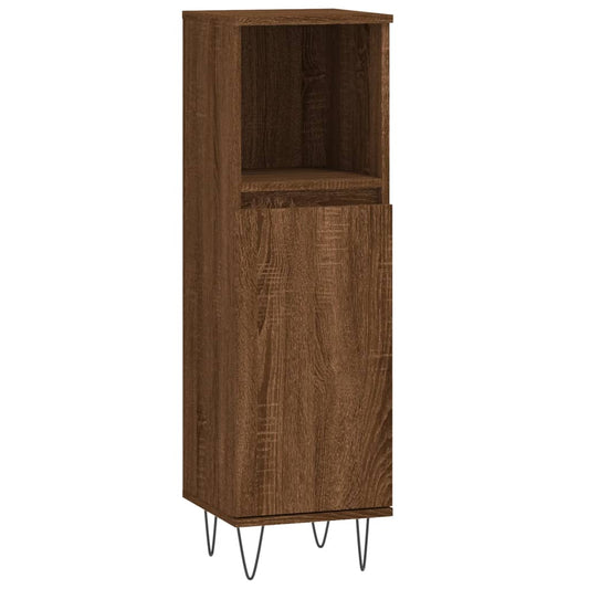 Bathroom Cabinet Brown Oak 30x30x100 cm Engineered Wood Bathroom Cabinet Brown Oak 30x30x100 cm Engineered Wood