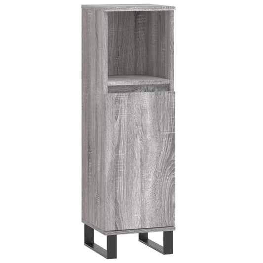 Bathroom Cabinet Grey Sonoma 30x30x100 cm Engineered Wood Bathroom Cabinet Grey Sonoma 30x30x100 cm Engineered Wood