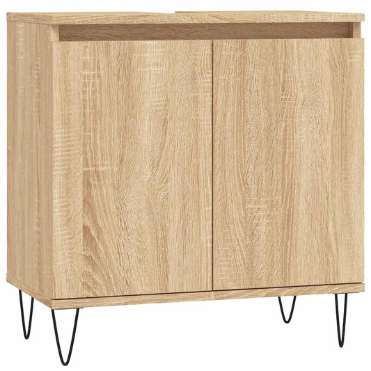 Bathroom Cabinet Sonoma Oak 58x33x60 cm Engineered Wood Bathroom Cabinet Sonoma Oak 58x33x60 cm Engineered Wood